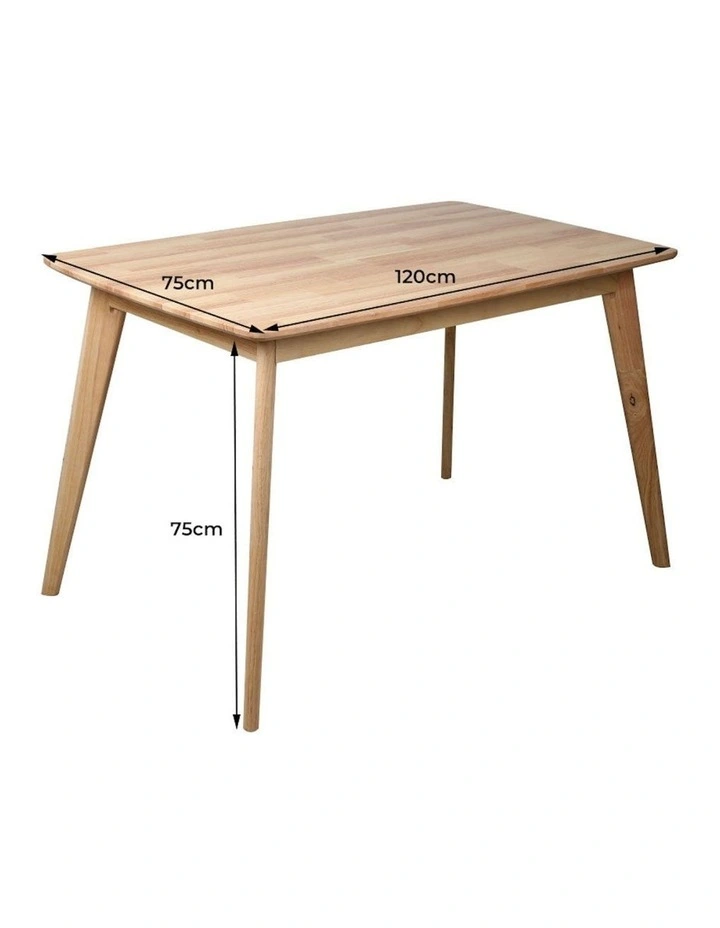 Industrial Wooden Dining Table in Natural Oak image 3