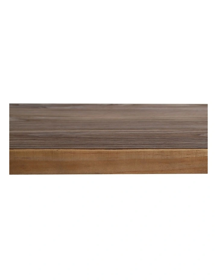 Industrial Wooden Dining Table 140cm in Dark Brown image 6