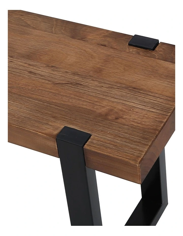 Wooden Bench Chair 2x in Brown image 5
