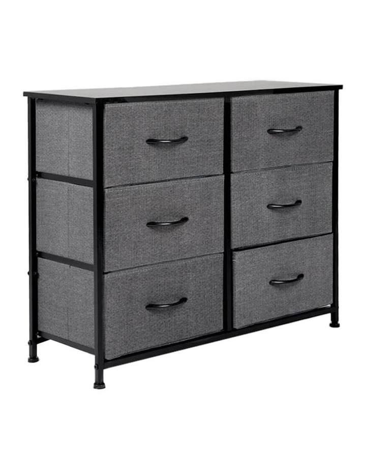 Storage Cabinet 6 Drawers in Dark grey image 1