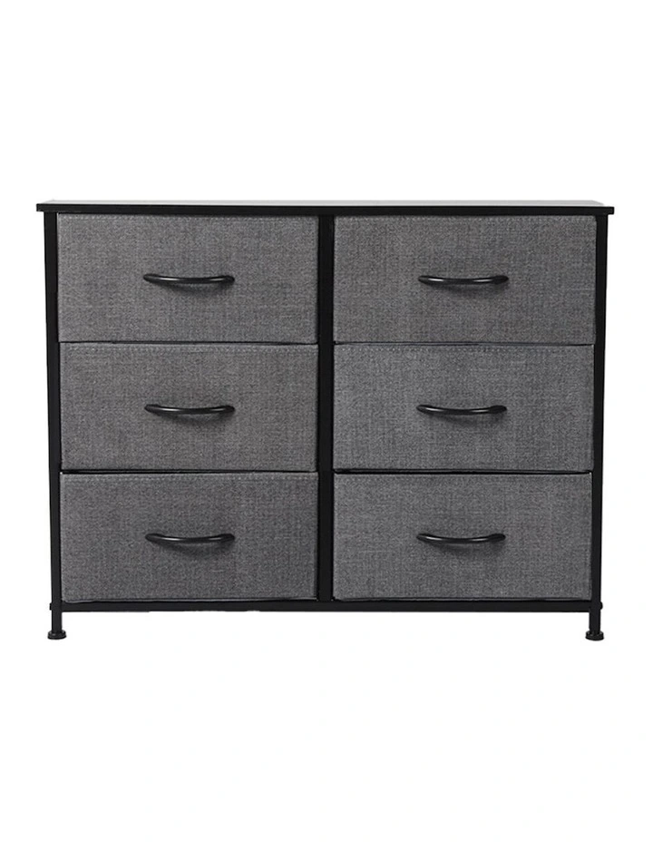 Storage Cabinet 6 Drawers in Dark grey image 3