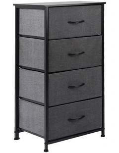 Storage Cabinet 4 Drawer in Dark Grey