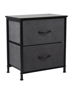Storage Cabinet 2 Drawers in Dark Grey