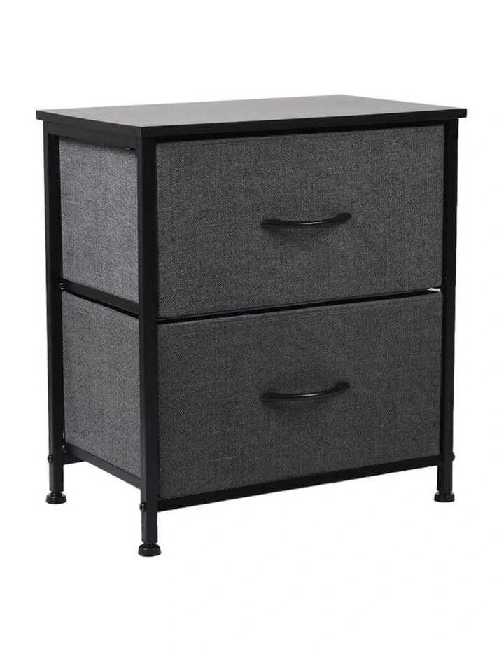 Storage Cabinet 2 Drawers in Dark Grey image 1