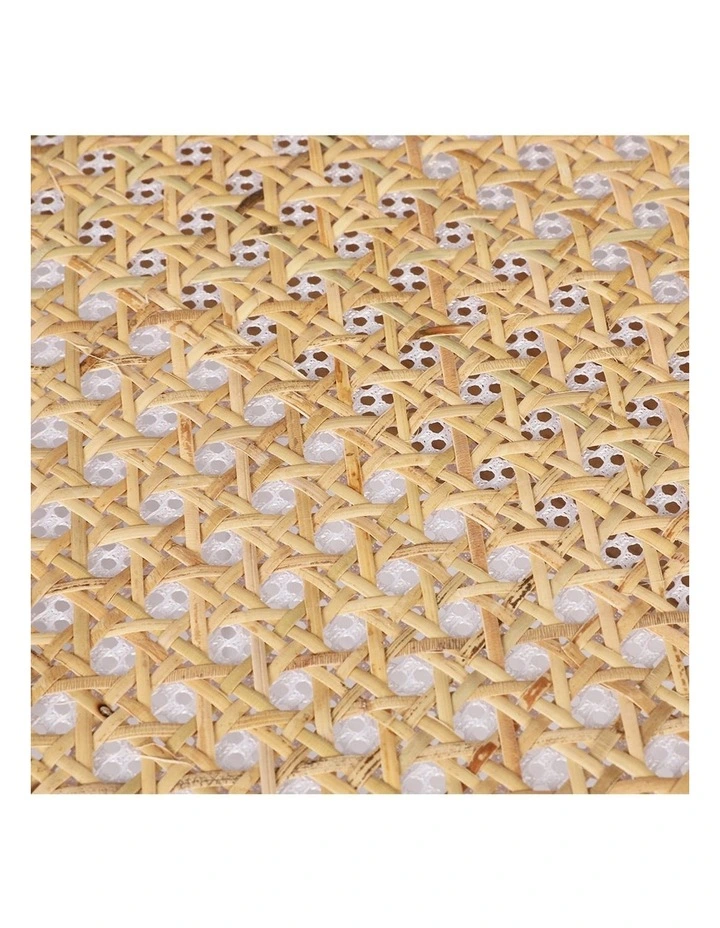 2X Dining Chairs Foldable Wood Rattan Furniture Lounge Seat in Brown image 4