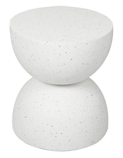 Terrazzo Coffee Side Table 40cm in White