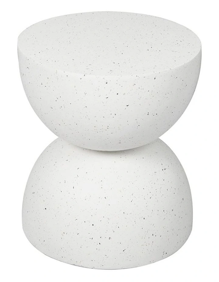 Terrazzo Coffee Side Table 40cm in White image 1