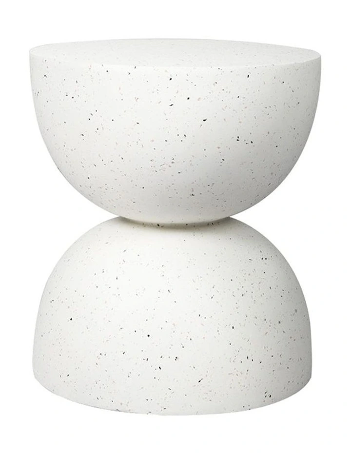 Terrazzo Coffee Side Table 40cm in White image 2