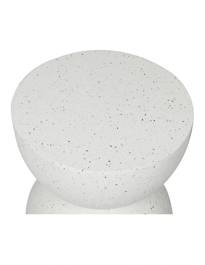 Terrazzo Coffee Side Table 40cm in White image 5