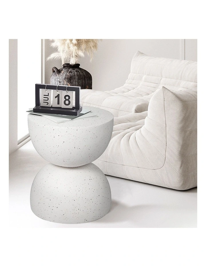 Terrazzo Coffee Side Table 40cm in White image 7