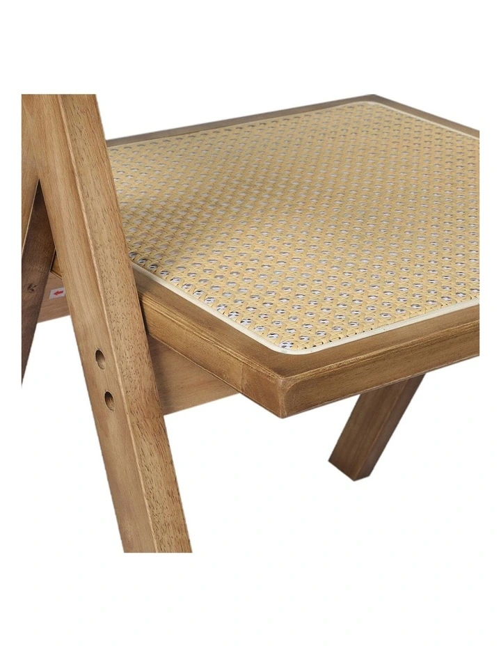 Solid Wood Rattan Armchair in Natural image 5