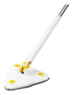 Rotatable Cleaning Mop and 5 Pads in White
