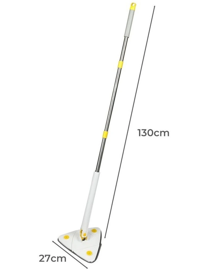 Rotatable Cleaning Mop and 5 Pads in White image 3