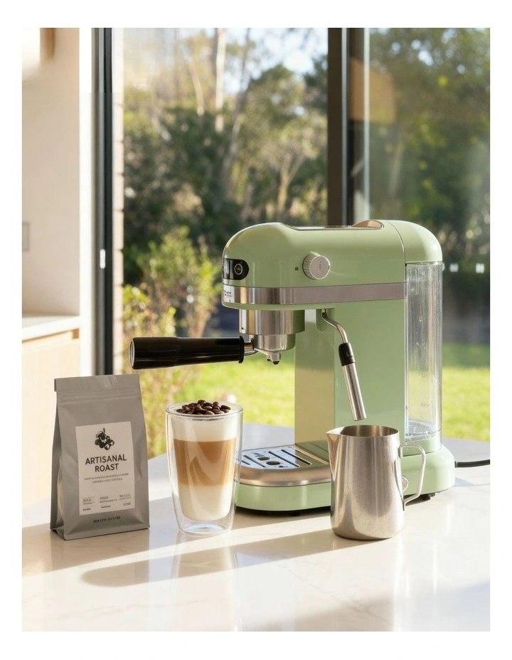 Espresso Coffee Machine in Mint image 2