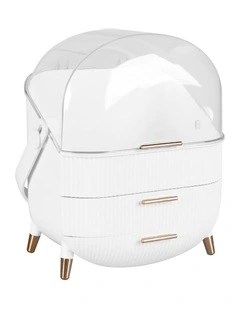 Makeup Organizer Case in White