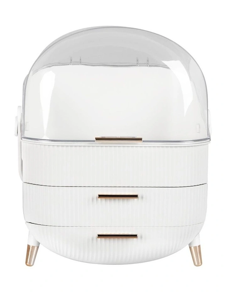 Makeup Organizer Case in White image 2