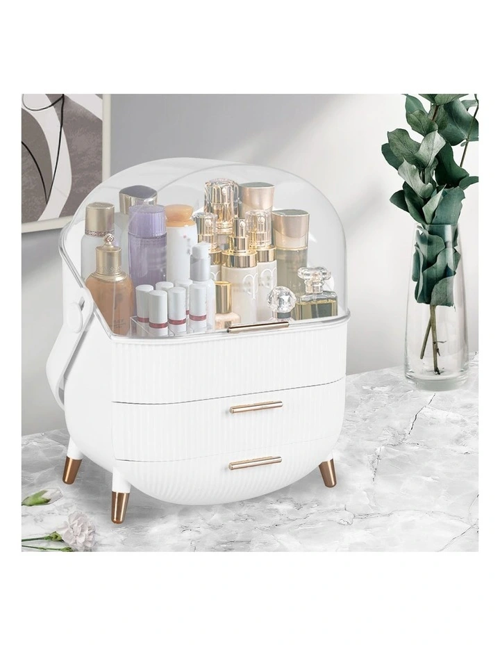 Makeup Organizer Case in White image 7