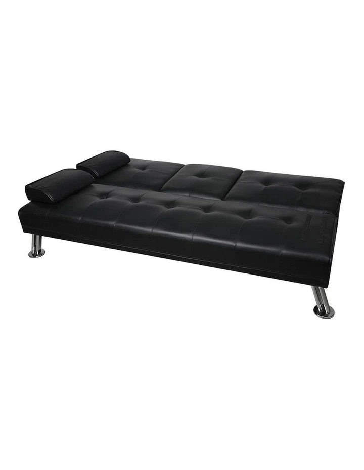 Adjustable 3 Seater Sofa Bed in Black image 5