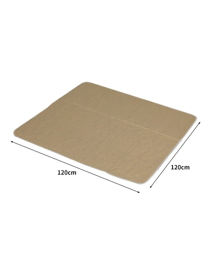 Reusable Jumbo Toilet Training Pads 120x120cm x2 in Brown image 3