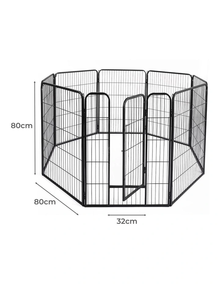 8 Panel Playpen 32 inch in Black image 3