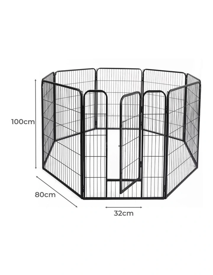 8 Panel Playpen 40 inch in Black image 3