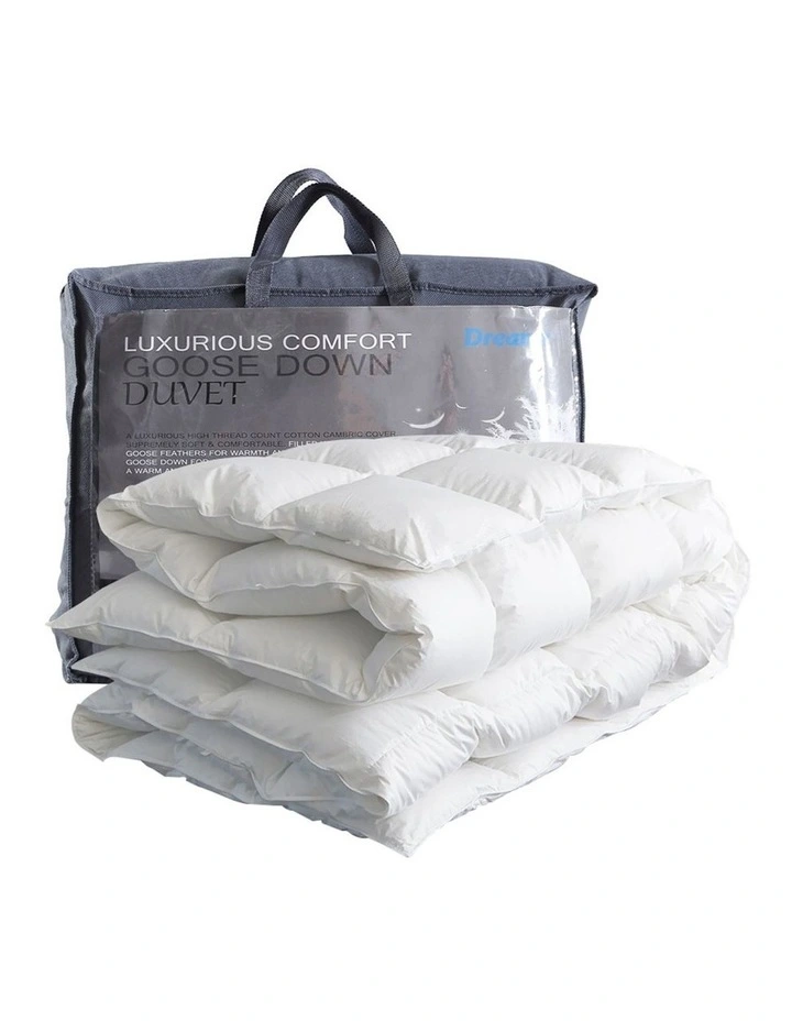 500GSM All Season Goose Down Feather Filling Duvet in King Size in White image 2
