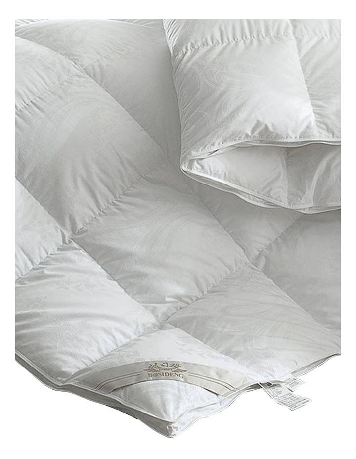 500GSM All Season Goose Down Feather Filling Duvet in King Size in White image 6