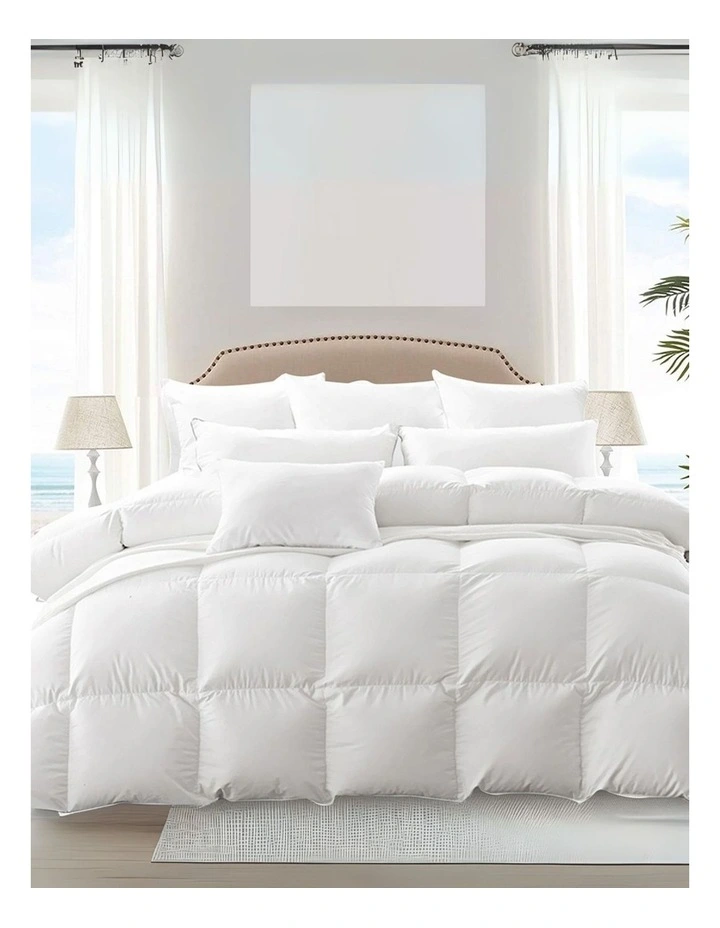 500GSM All Season Goose Down Feather Filling Duvet in King Size in White image 7