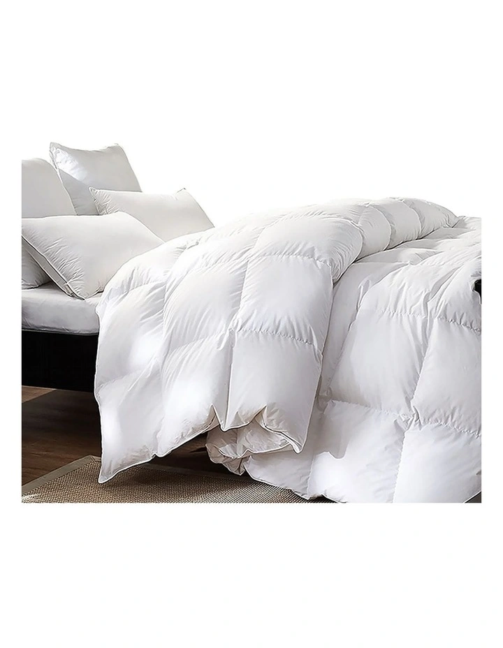 Royal Comfort 50% Goose Feather 50% Down 500GSM Quilt Duvet Deluxe Soft Touch - Single - White main image 1