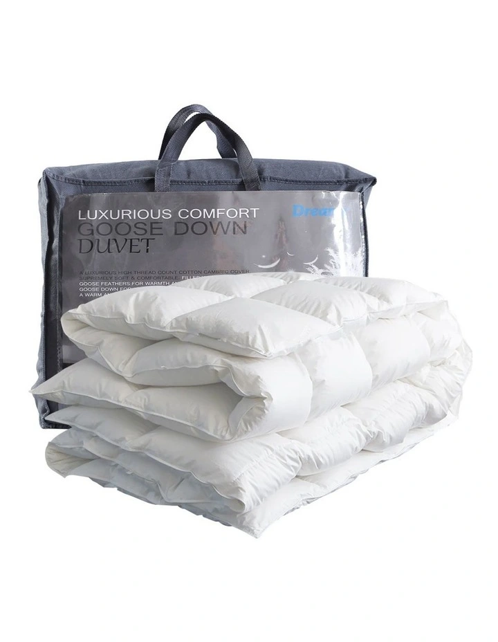 700gsm Goose Down Feather Duvet King Single Size in White image 2