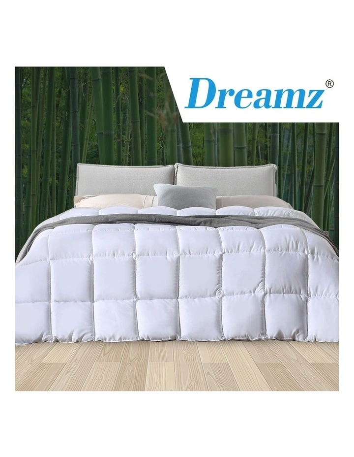 200GSM All Season Quilt Queen Size in White image 2