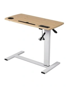 Standing Desk in Oak/White