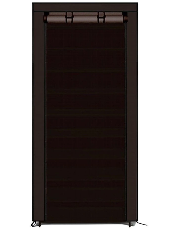 10 Tier Shoe Rack in Brown image 1