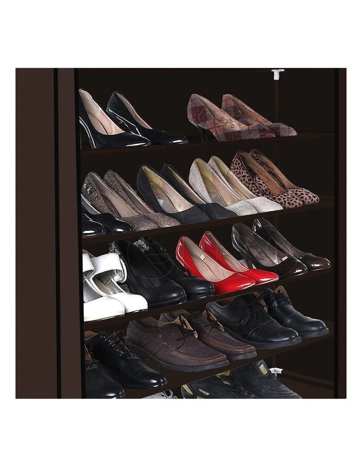 10 Tier Shoe Rack in Brown image 5