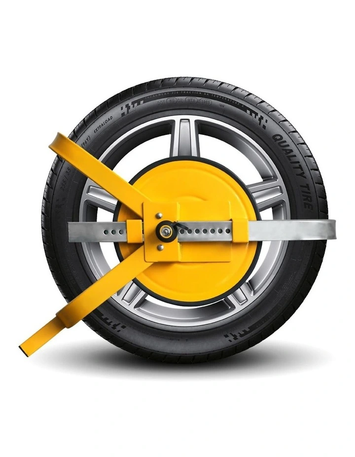 Heavy Duty Wheel Lock Clamp 13''-15'' in Yellow image 1