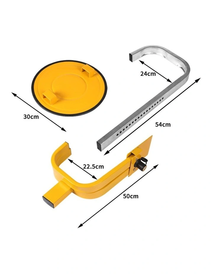 Heavy Duty Wheel Lock Clamp 13''-15'' in Yellow image 3