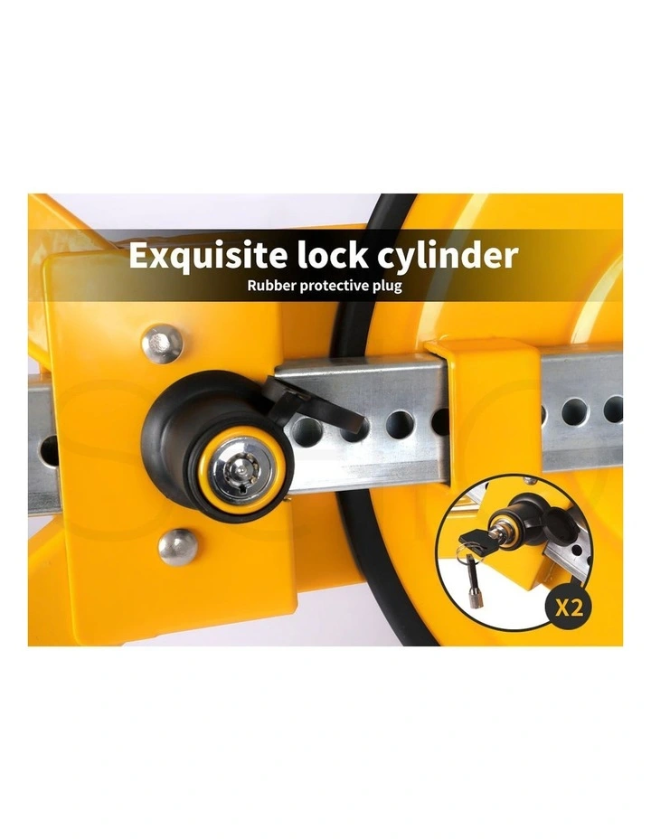 Heavy Duty Wheel Lock Clamp 13''-15'' in Yellow image 7