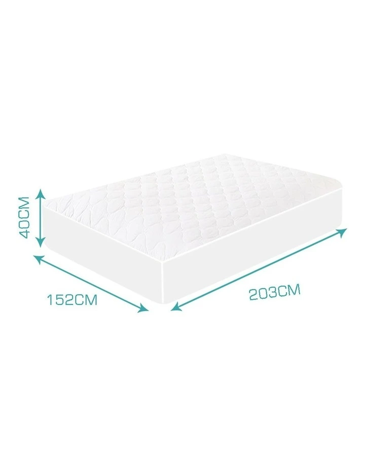 Queen Fitted Waterproof Bed Mattress Protector Covers in White image 3