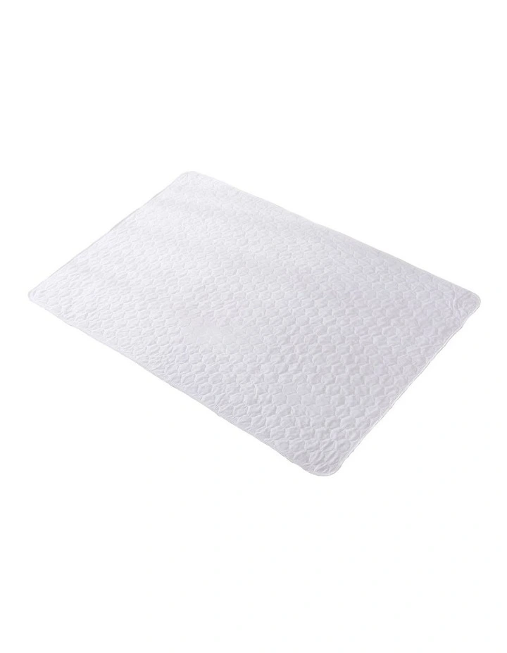 Queen Waterproof Bed Pad x2 in White image 2