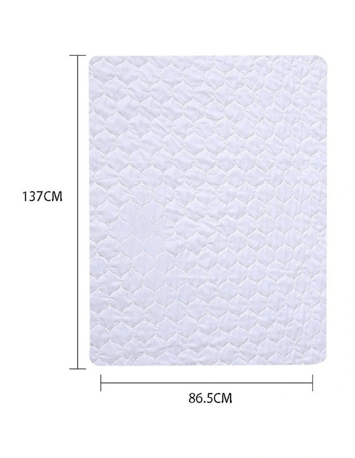Queen Waterproof Bed Pad x2 in White image 3