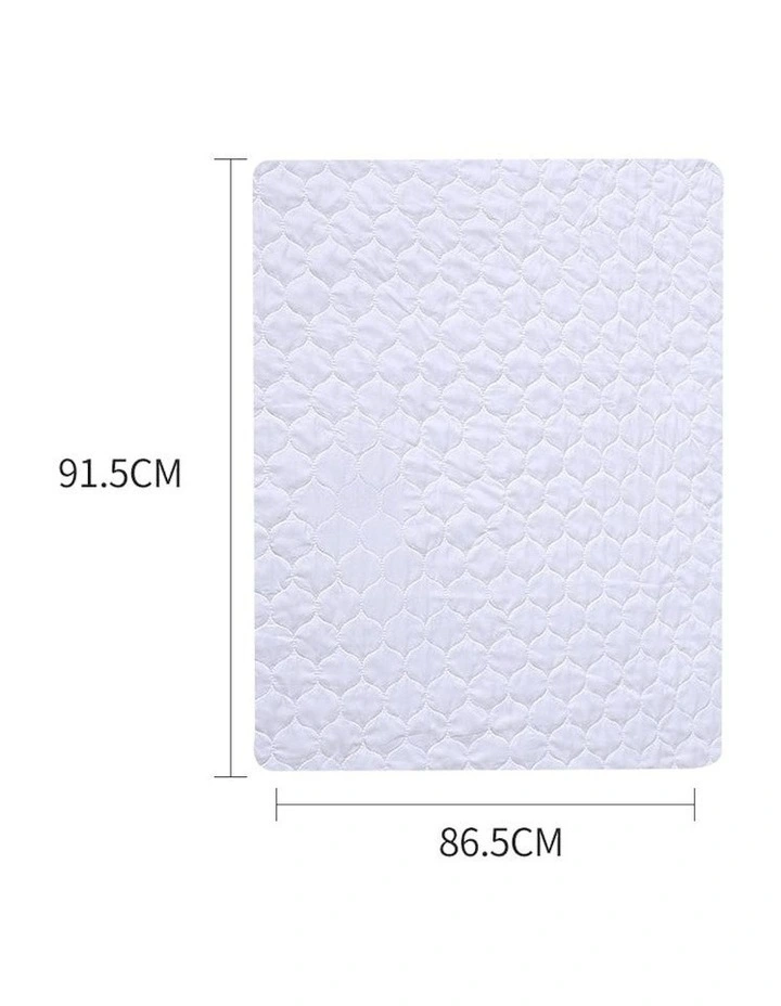 Single Waterproof Bed Pad x2 in White image 3