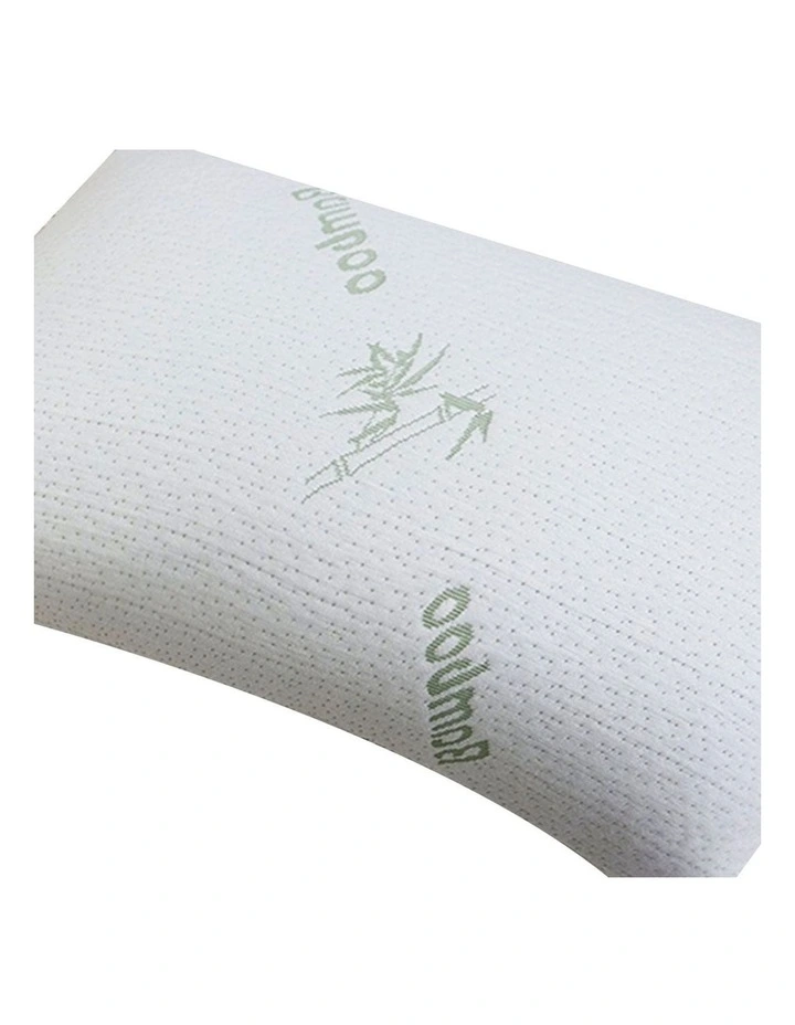 Bamboo Memory Foam Pillow 70x40cm x2 in White image 6
