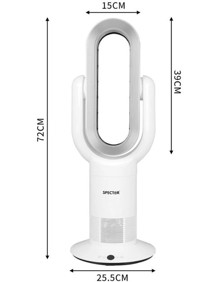 Bladeless Fan Electric Cooler 2 in 1 Air Cool in White image 3