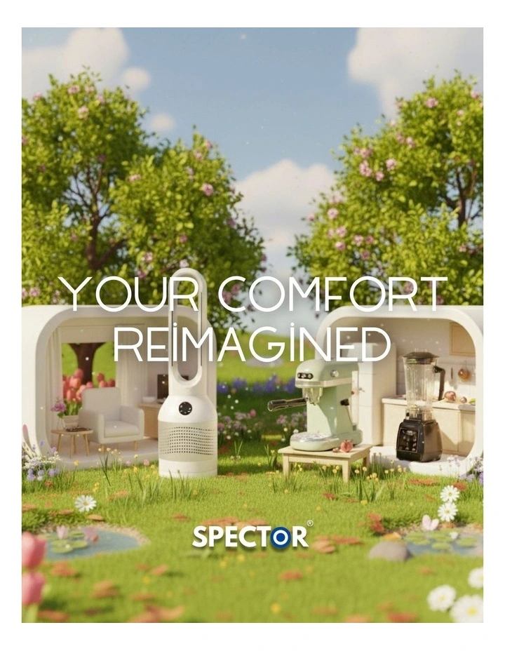 Bladeless Fan 2 in 1 Cooler Heater in Black/Blue image 3