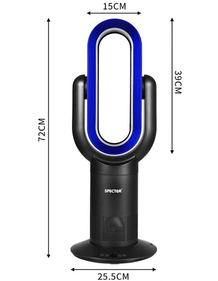 Bladeless Fan 2 in 1 Cooler Heater in Black/Blue image 5