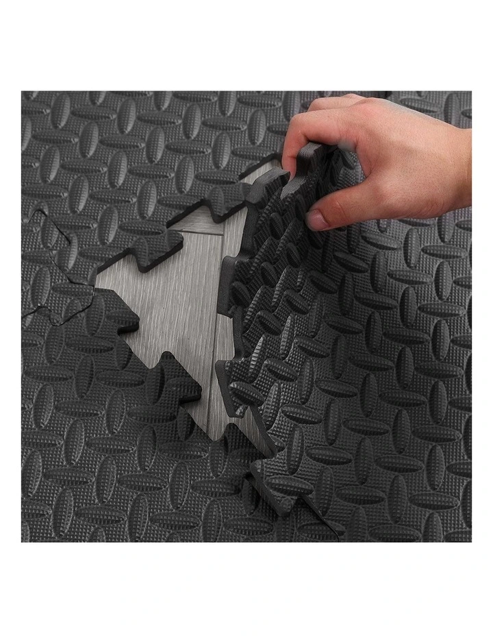 EVA Foam Mat 12 Piece in Black image 5