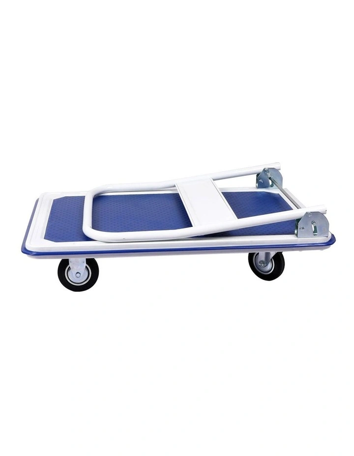Folding Platform Trolley Hand Truck Foldable Cart Heavy Duty 300kg in Blue image 6