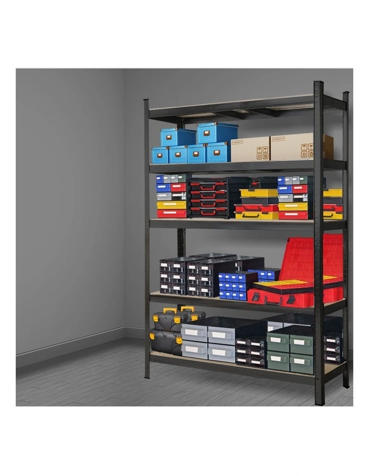 Warehouse Shelving Shelves Steel Pallet Garage Storage1.8X1.2X0.4M in Black image 7