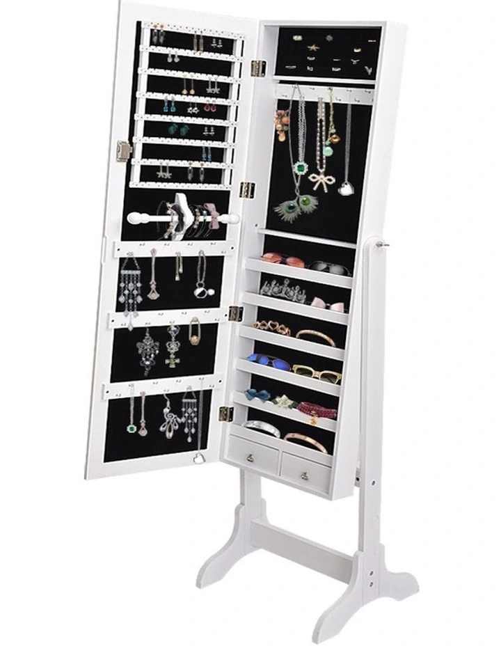 Mirror Jewellery Cabinet in White image 1