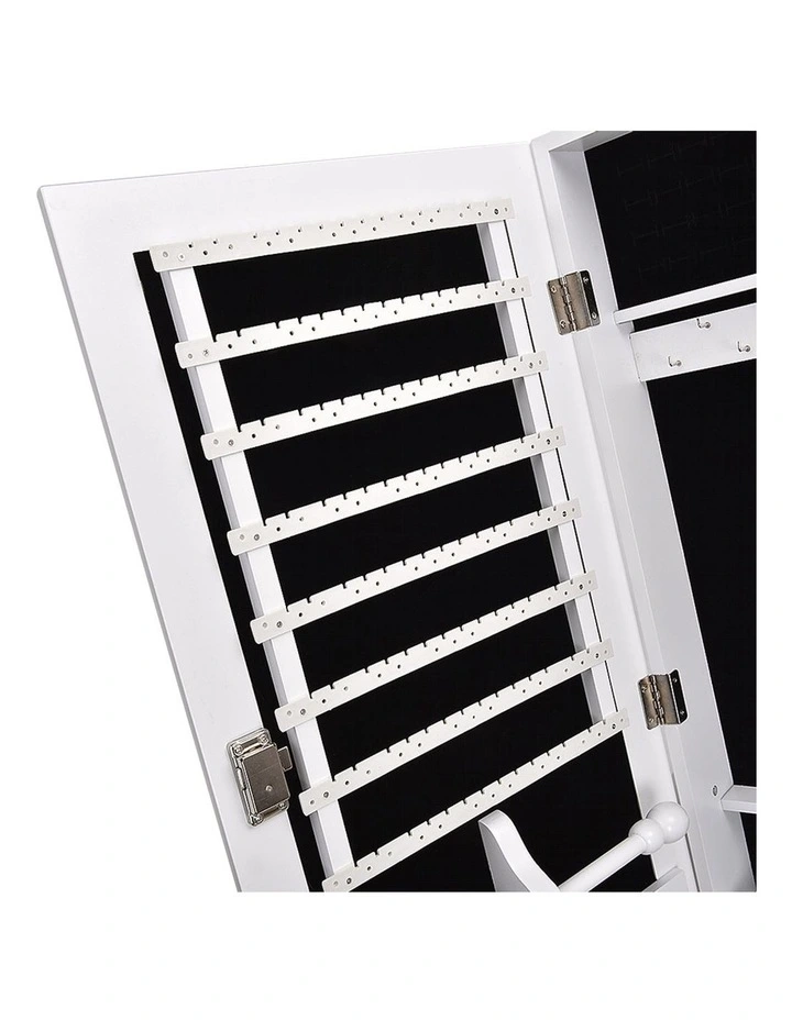 Mirror Jewellery Cabinet in White image 6